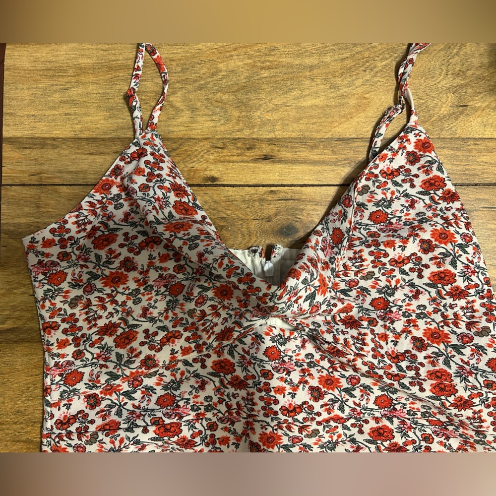 Abercrombie & Fitch Red and White Floral Dress - Picture 3 of 3